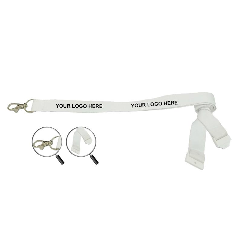 20mm White Soft Lanyards